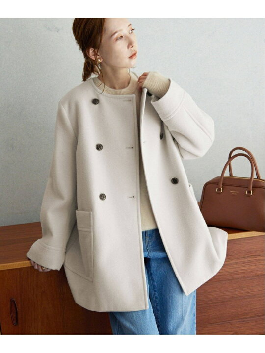 楽天市場】【SALE／20%OFF】スイビダブルクロスノーカラーダブル前  