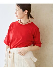 クロップドTシャツ IENA イエナ トップス カットソー・Tシャツ レッド ホワイト ブラウン ブラック【送料無料】[Rakuten Fashion]
