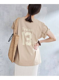 《追加予約》Treize 13 Tシャツ SLOBE IENA スローブ イエナ トップス カットソー・Tシャツ ベージュ ホワイト ネイビー【先行予約】*【送料無料】[Rakuten Fashion]