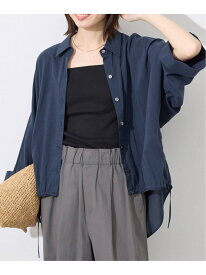 ドロストシャツ SLOBE IENA スローブ イエナ トップス シャツ・ブラウス ネイビー ベージュ ホワイト【送料無料】[Rakuten Fashion]