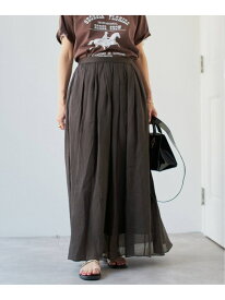 【SALE／30%OFF】ラミーギャザーロングスカート IENA イエナ スカート ロング・マキシスカート ブルー ブラック【RBA_E】【送料無料】[Rakuten Fashion]