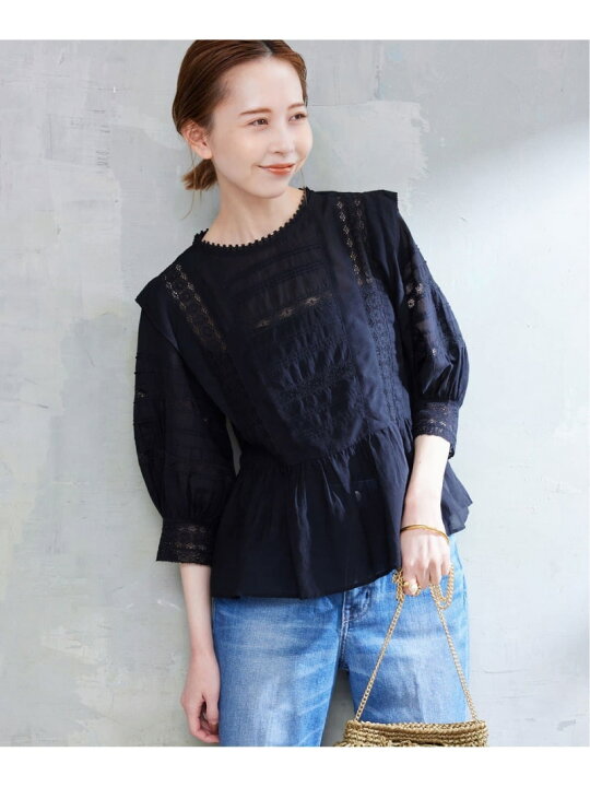 楽天市場】【SALE／30%OFF】コットンレーヨンインドレースブラウス 