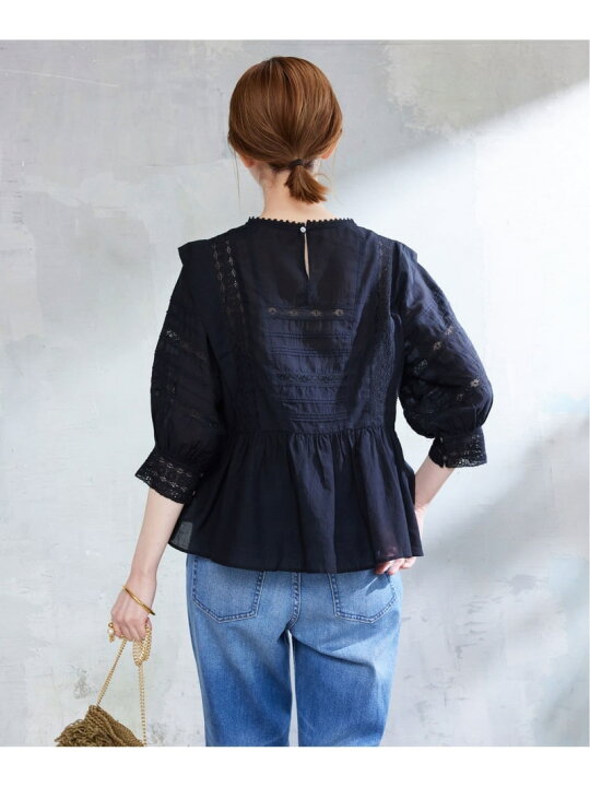 楽天市場】【SALE／30%OFF】コットンレーヨンインドレースブラウス 