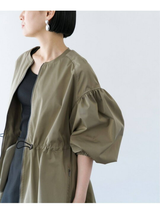 楽天市場】ノーカラーギャザーZIPブルゾン VERMEIL par iena  