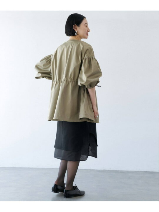 楽天市場】ノーカラーギャザーZIPブルゾン VERMEIL par iena  