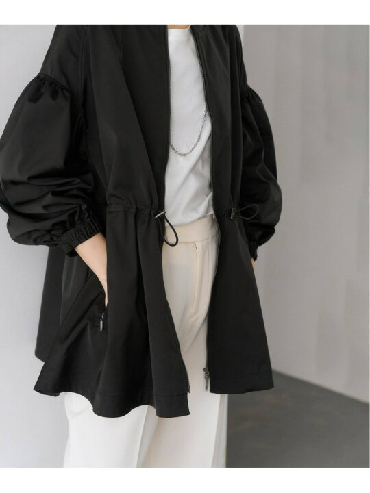 楽天市場】ノーカラーギャザーZIPブルゾン VERMEIL par iena  