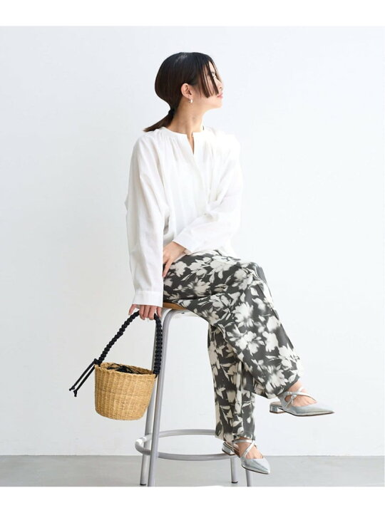 楽天市場】【SALE／30%OFF】掠りフラワー ピンタックストレートパンツ  