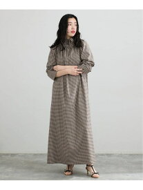 THE M ギャザーネックワンピース IENA イエナ ワンピース・ドレス ワンピース ベージュ【送料無料】[Rakuten Fashion]