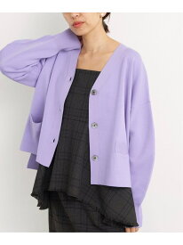 スーパーファインスムース ショートカーディガン IENA イエナ トップス カーディガン ベージュ グレー ブラウン パープル【送料無料】[Rakuten Fashion]