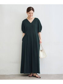 《WEB限定/追加2》B. サッカーVネックワンピース IENA イエナ ワンピース・ドレス ワンピース グリーン【送料無料】[Rakuten Fashion]