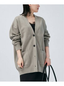 《予約》コットンカシミヤ WジャガードVネックカーディガン VERMEIL par iena ヴェルメイユ パー イエナ トップス カーディガン グレー ネイビー【先行予約】*【送料無料】[Rakuten Fashion]