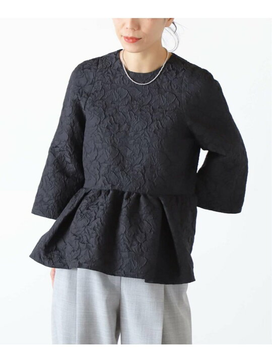 楽天市場】【SALE／30%OFF】フラワージャガードペプラムブラウス 