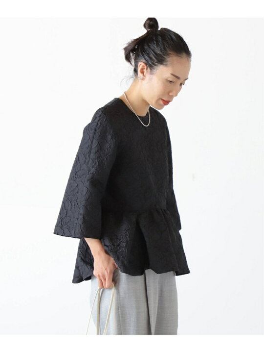 楽天市場】【SALE／30%OFF】フラワージャガードペプラムブラウス 