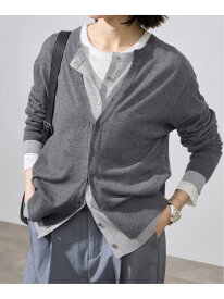 フェイクレイヤードカーディガン SLOBE IENA スローブ イエナ トップス カーディガン ワインレッド カーキグリーン グレー【送料無料】[Rakuten Fashion]