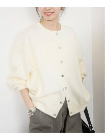 《追加》ダブルフェイスジャージースナップカーディガン SLOBE IENA スローブ イエナ トップス カーディガン ブラック ベージュ【送料無料】[Rakuten Fashion]