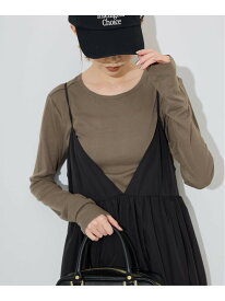 《追加7》miller SLOBE別注 SHEER RIB クルーネック SLOBE IENA スローブ イエナ トップス カットソー・Tシャツ ホワイト ブラウン レッド【送料無料】[Rakuten Fashion]