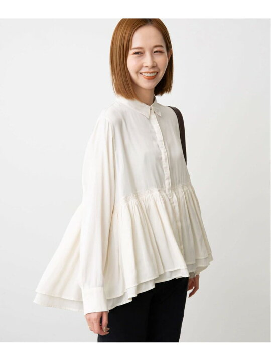 楽天市場】【SALE／30%OFF】ペプラムティアードブラウス SLOBE IENA