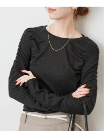 《シリーズあり》ウール混ジャージーギャザートップス SLOBE IENA スローブ イエナ トップス カットソー・Tシャツ ピンク グレー【送料無料】[Rakuten Fashion]