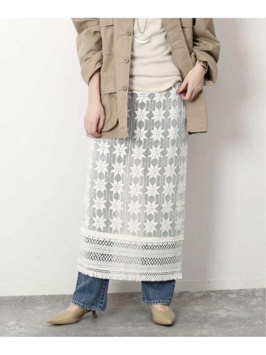 楽天市場】【SALE／30%OFF】レースパッチワークスカート SLOBE IENA  