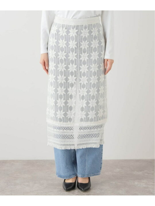楽天市場】【SALE／30%OFF】レースパッチワークスカート SLOBE IENA  