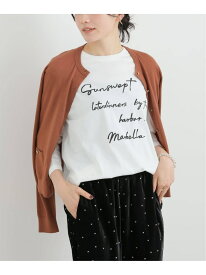 コットンサインロゴ ロングTシャツ IENA イエナ トップス カットソー・Tシャツ ベージュ ホワイト【送料無料】[Rakuten Fashion]