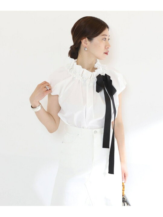 楽天市場】【SALE／30%OFF】コットントロピカルドロストリボンブラウス 