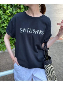 【SALE／30%OFF】SAN FERNANDOロゴTEE SLOBE IENA スローブ イエナ トップス カットソー・Tシャツ ネイビー ホワイト グレー【RBA_E】【送料無料】[Rakuten Fashion]
