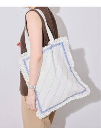 《追加》crinkle crinkle crinkle SLOBE別注 handkerchief tote SLOBE IENA スローブ イエナ バッグ トートバッグ ホワイト【送料無料】[Rakuten Fashion]