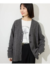 Vネックルーズニットカーディガン SLOBE IENA スローブ イエナ トップス カーディガン ブルー グレー ホワイト【送料無料】[Rakuten Fashion]