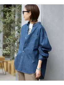 LEDENIM REMAKE OVER SHIRT SLOBE IENA スローブ イエナ トップス シャツ・ブラウス ブルー ホワイト【送料無料】[Rakuten Fashion]