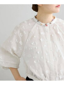 《予約》フラワージャガードボリュームブラウス IENA イエナ トップス シャツ・ブラウス ブラック ホワイト【先行予約】*【送料無料】[Rakuten Fashion]