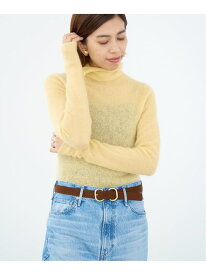 【SALE／30%OFF】《追加》モヘヤ混リブタートル IENA イエナ トップス ニット グレー ネイビー イエロー【RBA_E】【送料無料】[Rakuten Fashion]