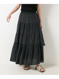 【SALE／30%OFF】【NE QUITTEZ PAS/ヌキテパ】C RAYON TWILL DOT PRINTスカート IENA イエナ スカート ロング・マキシスカート ブラック【RBA_E】【送料無料】[Rakuten Fashion]