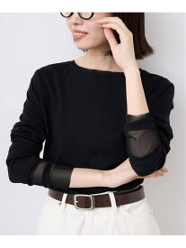 《WEB限定カラーあり/追加8》レイヤードスリーブロンTEE SLOBE IENA スローブ イエナ トップス カットソー・Tシャツ ブラック ホワイト ベージュ【送料無料】[Rakuten Fashion]
