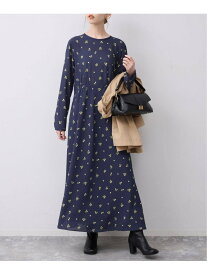 ドットフラワーバイアスワンピース SLOBE IENA スローブ イエナ ワンピース・ドレス ワンピース ネイビー【送料無料】[Rakuten Fashion]