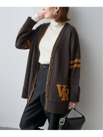 Collage LOGO カーディガン VERMEIL par iena ヴェルメイユ パー イエナ トップス カーディガン グレー ブラウン【送料無料】[Rakuten Fashion]