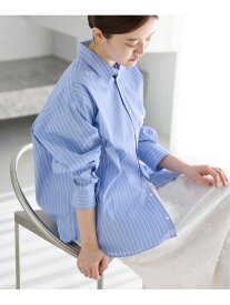 T/C プレーンシャツ IENA イエナ トップス シャツ・ブラウス ホワイト ブルー【送料無料】[Rakuten Fashion]