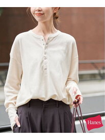 HANES/ヘインズ SLOBE別注 ヘンリーネックワッフル ロンTEE SLOBE IENA スローブ イエナ トップス カットソー・Tシャツ レッド ベージュ グレー【送料無料】[Rakuten Fashion]