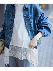 《追加》レースコンビカットソー2 SLOBE IENA スローブ イエナ トップス カットソー・Tシャツ グレー ホワイト ブラック【送料無料】[Rakuten Fashion]