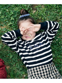 【BASIC】ボーダーエトワールロゴTシャツ kids(90cm-150cm) IENA ENFANT イエナ　アンファン マタニティウェア・ベビー用品 その他のベビーグッズ ブラック【送料無料】[Rakuten Fashion]