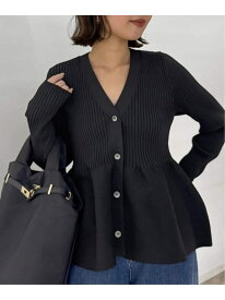 《予約》Vネックペプラムカーディガン SLOBE IENA スローブ イエナ トップス カーディガン グリーン ベージュ ブラック【先行予約】*【送料無料】[Rakuten Fashion]