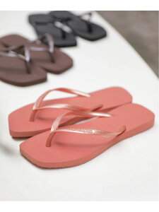 Havaianas/�n���C�A�i�X Slim Square �T���_�� SLIM SQUARE4 148301 SLOBE IENA �X���[�u �C�G�i �V���[�Y�E�C �T���_�� �u���b�N �u���E�� �s���N�y���������z[Rakuten Fashion]
