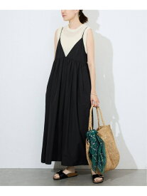 《WEB限定/追加予約》タフタギャザーキャミワンピース SLOBE IENA スローブ イエナ ワンピース・ドレス ワンピース ネイビー ブラック【先行予約】*【送料無料】[Rakuten Fashion]