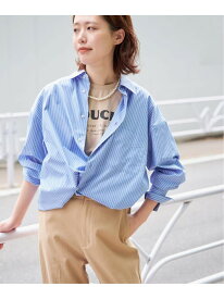 《UVカット/予約》ポプリン2WAYシャツ SLOBE IENA スローブ イエナ トップス シャツ・ブラウス ネイビー ベージュ ブルー【先行予約】*【送料無料】[Rakuten Fashion]