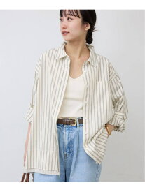 ストライプレイヤーシャツ SLOBE IENA スローブ イエナ トップス シャツ・ブラウス ベージュ ブルー【送料無料】[Rakuten Fashion]