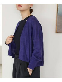 【SALE／30%OFF】フレンチリネンカーディガン IENA イエナ トップス カーディガン パープル ベージュ ブラウン【RBA_E】【送料無料】[Rakuten Fashion]