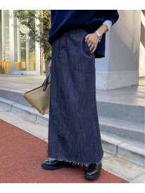 LE DENIM BOXY TUCK デニムスカート SLOBE IENA スローブ イエナ スカート その他のスカート ネイビー ホワイト【送料無料】[Rakuten Fashion]