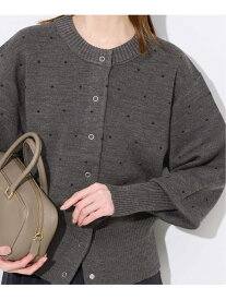 ジャガードニットカーディガン SLOBE IENA スローブ イエナ トップス カーディガン パープル ベージュ グレー【送料無料】[Rakuten Fashion]