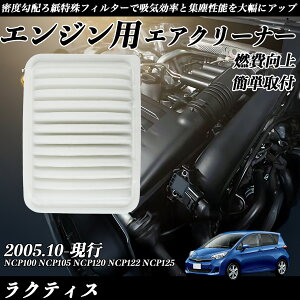 ラクティス NCP100 NCP105 NCP120 NCP122 NCP125 エアフィルター エアクリーナー エアーフィルター エンジン 交換用 高品質 燃費改善 ienobenrikan