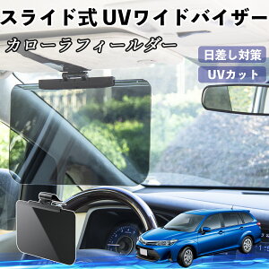 トヨタ カローラフィールダー ハイブリッド 車 サンバイザー UVワイドバイザー サンシェード UVカット スライド式 大型 日よけ 左右前後調整可能 ienobenrikan